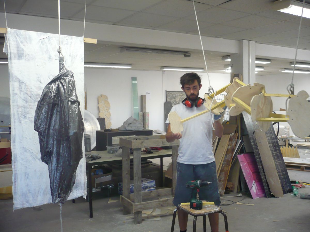 David Posth-Kohler dans son atelier. ADERA Lyon. 2017. 